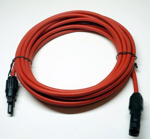 Prodlužovací kabel 6 mm²/ 4m, červený